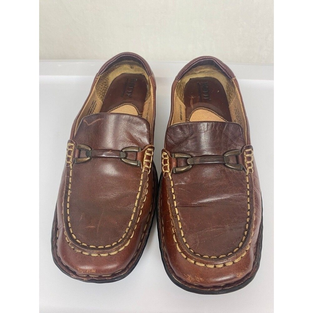 Born Women's Leather Horsebit Loafers Size 8 1/2 Comfort Slip On Granola Work